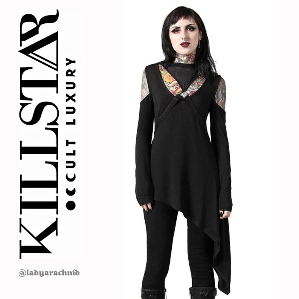 Killstar Black Asymmetrical Blouse